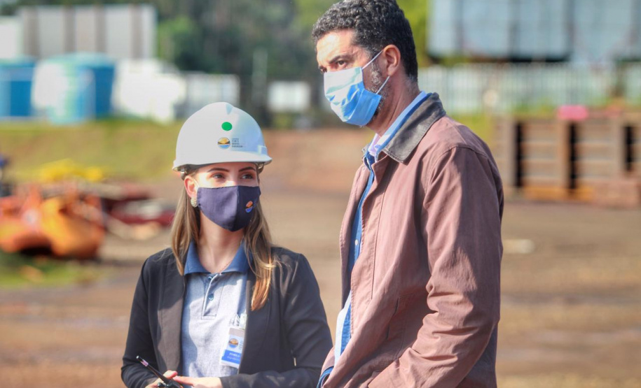 Visita técnica da comitiva formada por membros do Ministério da Infraestrutura, do Ministério da Economia e da Secretaria de Infraestrutura e Logística e da Nova Ferroeste em Foz do Iguaçu - Foz do Iguaçu, 24/06/2021 - Foto: Alessandro Vieira/AEN