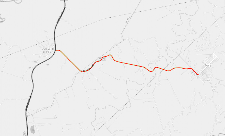 O Departamento de Estradas de Rodagem do Paraná (DER/PR) investiu R$ 970.063,27 na execução de melhorias na PR-474, entre Anahy e a BR-369, na região Oeste do Estado. O trecho de 8,39 quilômetros recebeu serviços de remendos, reperfilagem, microrrevestimento, desconfinamento lateral de bordo e sinalização horizontal. - Foto: DER