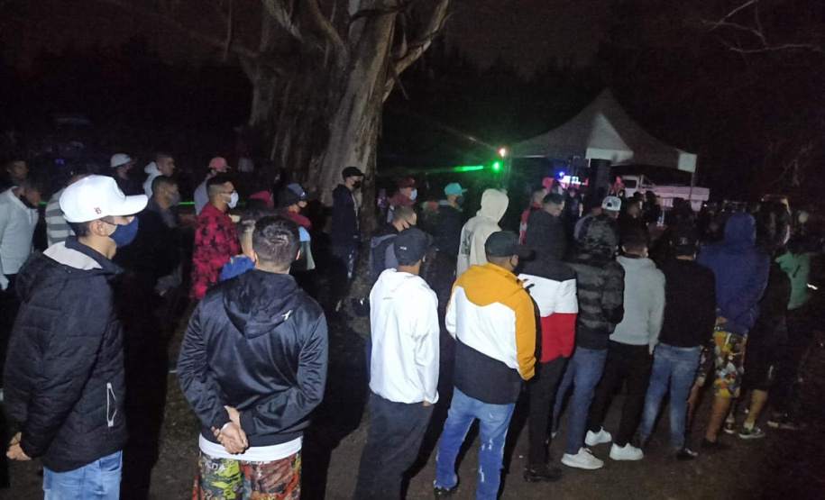 Polícia Civil dispersa festa clandestina com cerca de 200 pessoas em Piraquara  -  Curitiba, 27/06/2021  -  Foto: Polícia Civil do Paraná/SESP-PR