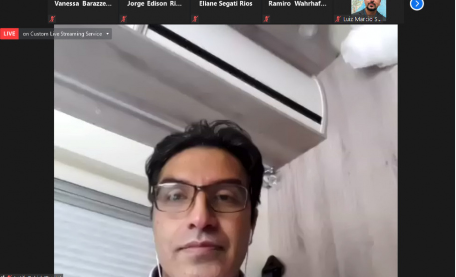 O Governo do Estado do Paraná, por meio da Fundação Araucária (FA), com o apoio da Superintendência Geral da Ciência, Tecnologia e Ensino Superior (Seti) e a Embaixada Britânica realizou, nesta segunda-feira (28), a solenidade de abertura da Missão Técnica Virtual Araucária e UK: Healthtech Cooperation. - Curitiba, 28/06/2021 - Foto: Fundação Araucária