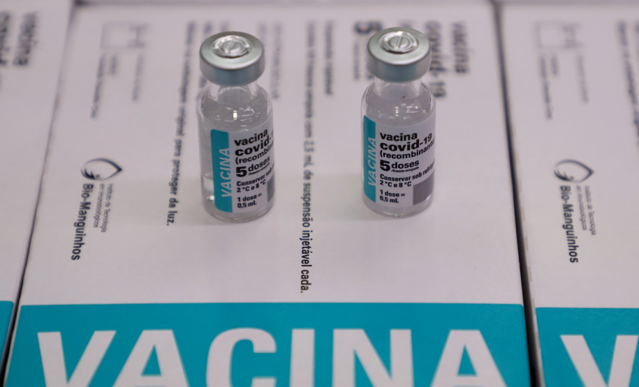 São 277.250 do imunizante Covishield, da parceria Fiocruz/AstraZeneca, e 84.240 da Comirnaty, da Pfizer/BioNtech. As novas vacinas darão continuidade à vacinação do público em geral e dos grupos prioritários no Paraná. Foto: Ari Dias/AEN