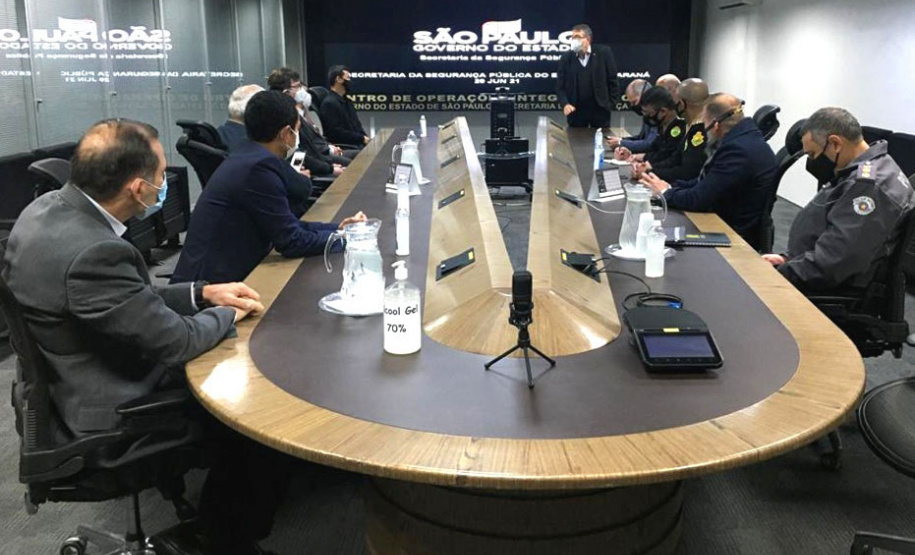 O Secretário da Segurança Pública do Paraná, Romulo Marinho Soares, juntamente com uma comitiva composta por representantes das forças de segurança do estado, esteve, nesta terça-feira (29/06), em São Paulo, para visitar as instalações das instituições de segurança pública do Estado - São Paulo, 29/06/2021 - Foto: SESP-PR