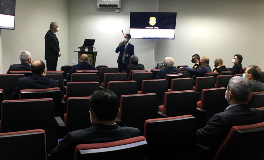 O Secretário da Segurança Pública do Paraná, Romulo Marinho Soares, juntamente com uma comitiva composta por representantes das forças de segurança do estado, esteve, nesta terça-feira (29/06), em São Paulo, para visitar as instalações das instituições de segurança pública do Estado - São Paulo, 29/06/2021 - Foto: SESP-PR
