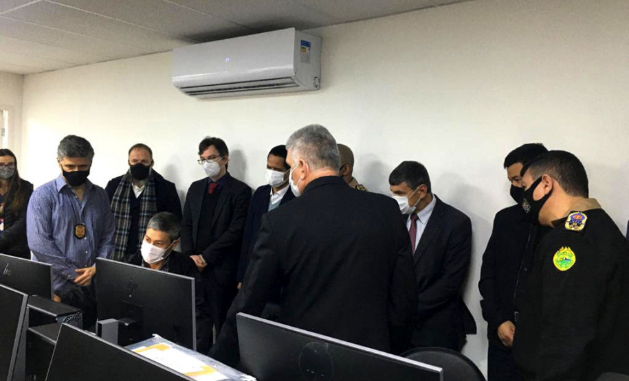 O Secretário da Segurança Pública do Paraná, Romulo Marinho Soares, juntamente com uma comitiva composta por representantes das forças de segurança do estado, esteve, nesta terça-feira (29/06), em São Paulo, para visitar as instalações das instituições de segurança pública do Estado - São Paulo, 29/06/2021 - Foto: SESP-PR