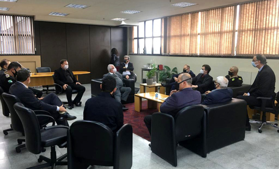 O Secretário da Segurança Pública do Paraná, Romulo Marinho Soares, juntamente com uma comitiva composta por representantes das forças de segurança do estado, esteve, nesta terça-feira (29/06), em São Paulo, para visitar as instalações das instituições de segurança pública do Estado - São Paulo, 29/06/2021 - Foto: SESP-PR