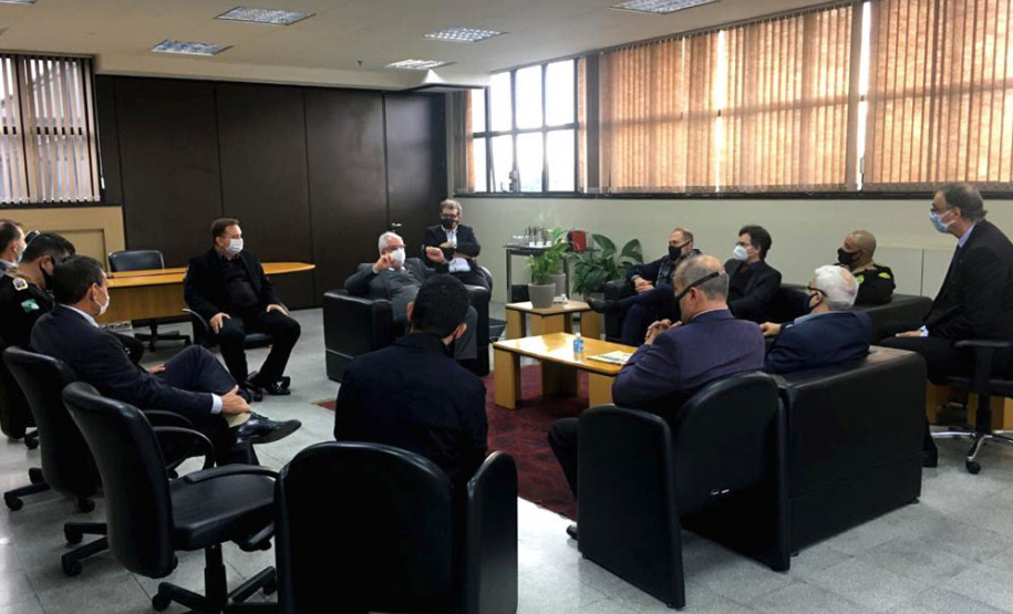 O Secretário da Segurança Pública do Paraná, Romulo Marinho Soares, juntamente com uma comitiva composta por representantes das forças de segurança do estado, esteve, nesta terça-feira (29/06), em São Paulo, para visitar as instalações das instituições de segurança pública do Estado - São Paulo, 29/06/2021 - Foto: SESP-PR