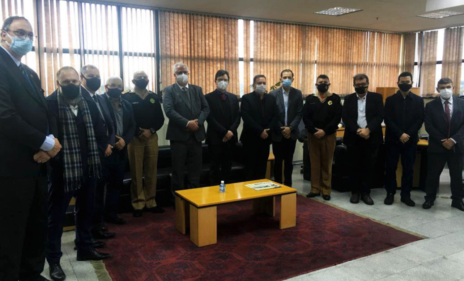 O Secretário da Segurança Pública do Paraná, Romulo Marinho Soares, juntamente com uma comitiva composta por representantes das forças de segurança do estado, esteve, nesta terça-feira (29/06), em São Paulo, para visitar as instalações das instituições de segurança pública do Estado - São Paulo, 29/06/2021 - Foto: SESP-PR