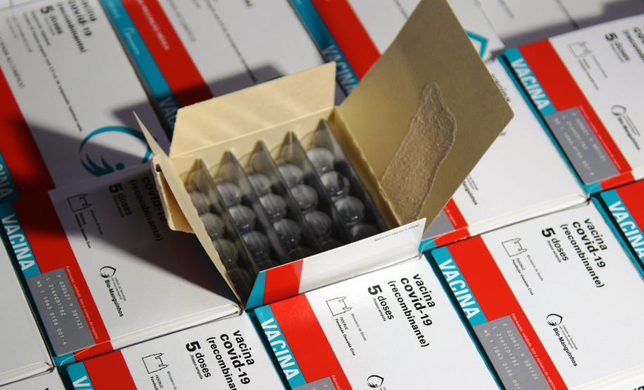 Chegada vacinas doses da AstraZeneca  Foto: Americo Antonio/SESA