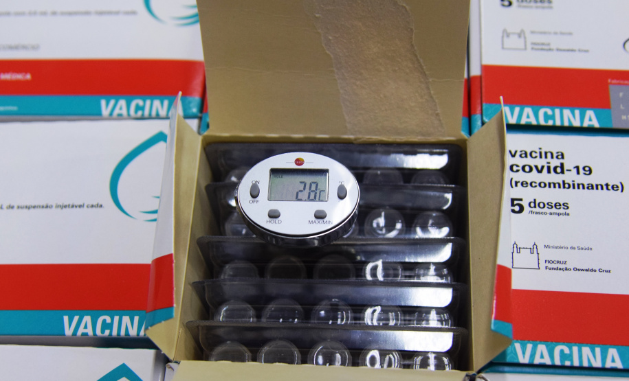 Chegada vacinas doses da AstraZeneca  Foto: Americo Antonio/SESA