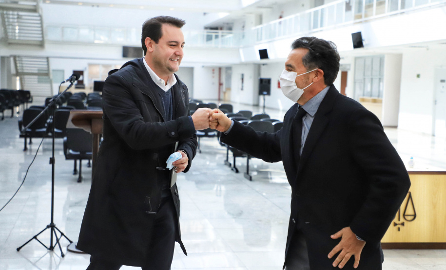 Governador Carlos Massa Ratinho Junior durante solenidade no Centro Judiciário de Curitiba - Curitiba, 01/07/2021 - Foto: José Fernando Ogura/AEN