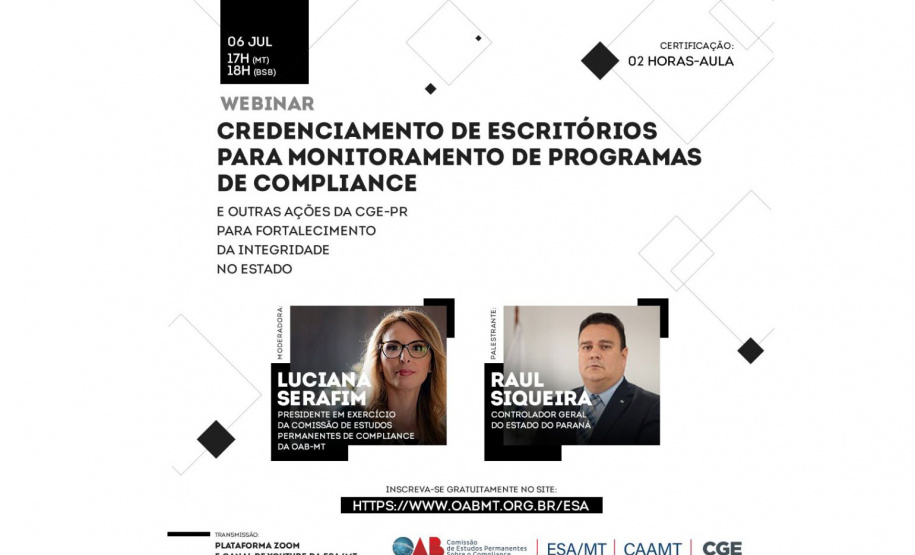 Experiência paranaense é tema de webinar no Mato Grosso
Arte CGE