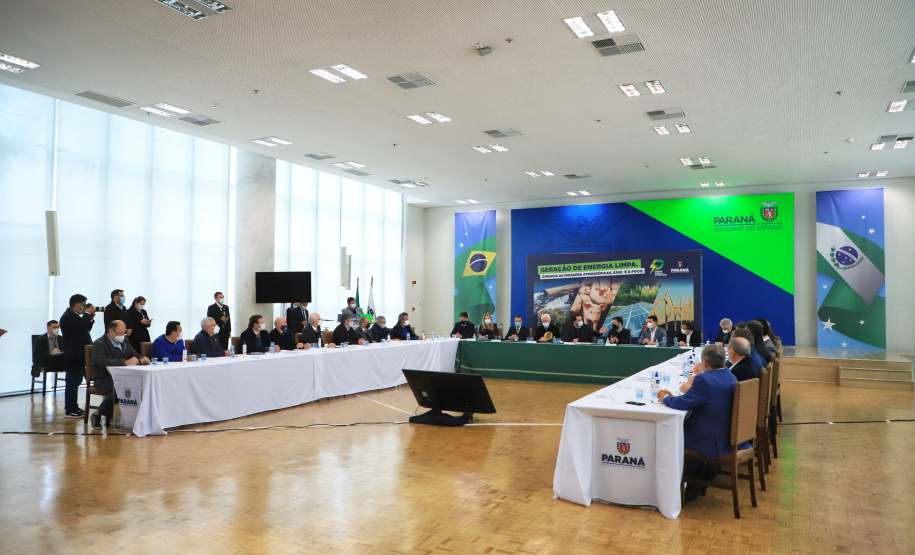 Governador Carlos Massa Ratinho Junior durante solenidade Geração de Energia Limpa - Secretária de Estado do Desenvolvimento Sustentável e do Turismo-SEDEST - Curitiba, 05/07/2021 - Foto: José Fernando Ogura/AEN