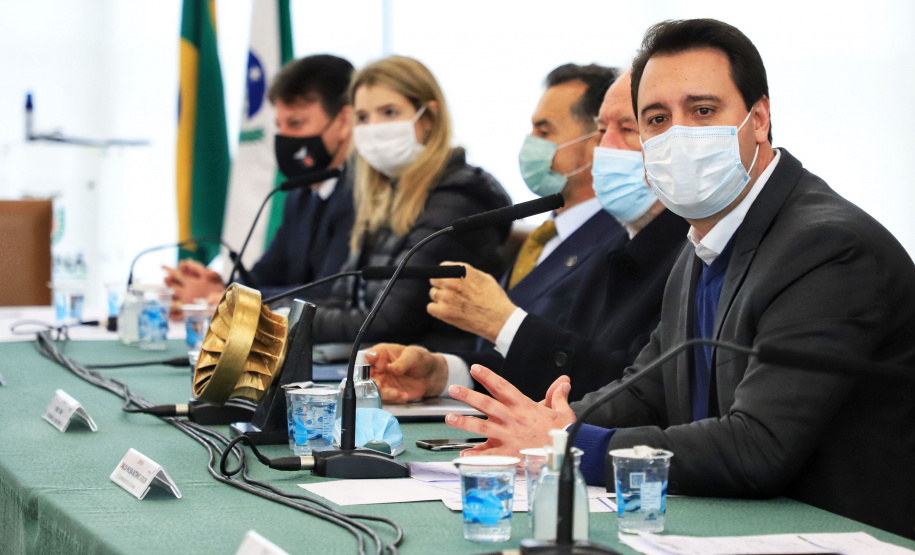 Governador Carlos Massa Ratinho Junior durante solenidade Geração de Energia Limpa - Secretária de Estado do Desenvolvimento Sustentável e do Turismo-SEDEST - Curitiba, 05/07/2021 - Foto: José Fernando Ogura/AEN