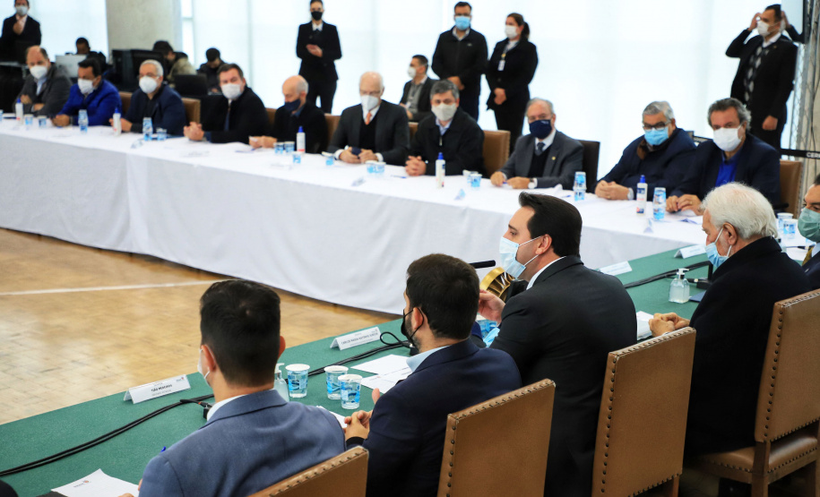 Governador Carlos Massa Ratinho Junior durante solenidade Geração de Energia Limpa - Secretária de Estado do Desenvolvimento Sustentável e do Turismo-SEDEST - Curitiba, 05/07/2021 - Foto: José Fernando Ogura/AEN
