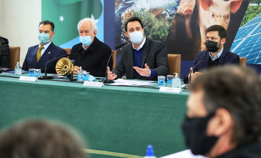 Governador Carlos Massa Ratinho Junior durante solenidade Geração de Energia Limpa - Secretária de Estado do Desenvolvimento Sustentável e do Turismo-SEDEST - Curitiba, 05/07/2021 - Foto: José Fernando Ogura/AEN