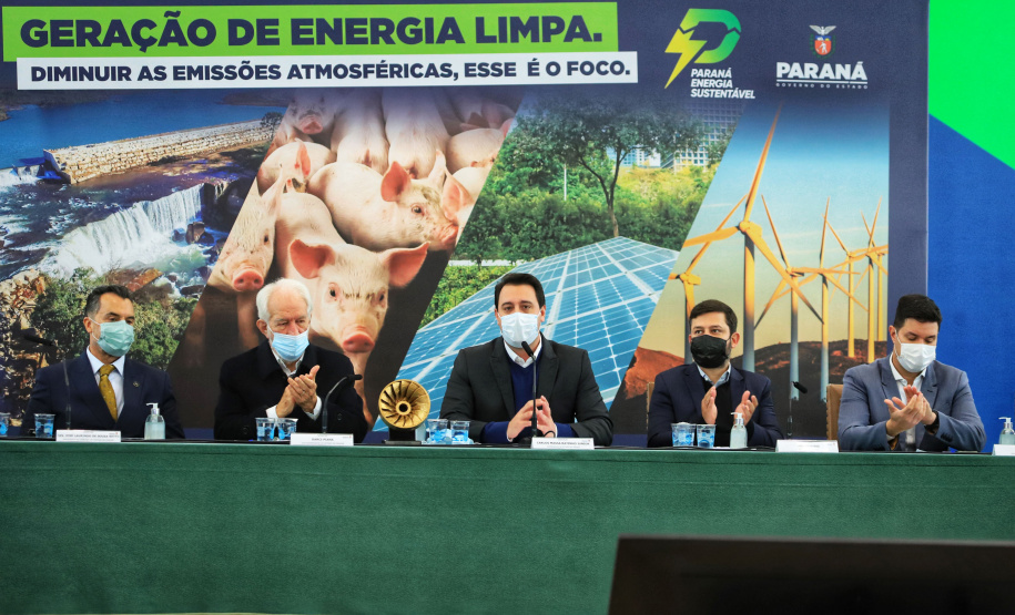 Governador Carlos Massa Ratinho Junior durante solenidade Geração de Energia Limpa - Secretária de Estado do Desenvolvimento Sustentável e do Turismo-SEDEST - Curitiba, 05/07/2021 - Foto: José Fernando Ogura/AEN