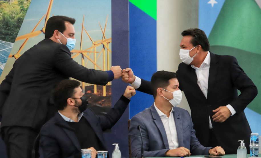 Governador Carlos Massa Ratinho Junior durante solenidade Geração de Energia Limpa - Secretária de Estado do Desenvolvimento Sustentável e do Turismo-SEDEST - Curitiba, 05/07/2021 - Foto: José Fernando Ogura/AEN