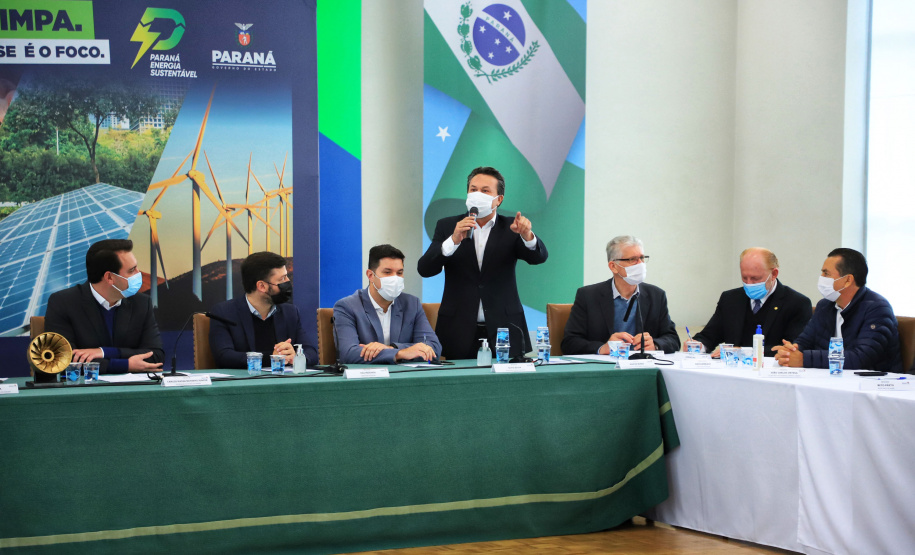Governador Carlos Massa Ratinho Junior durante solenidade Geração de Energia Limpa - Secretária de Estado do Desenvolvimento Sustentável e do Turismo-SEDEST - Curitiba, 05/07/2021 - Foto: José Fernando Ogura/AEN