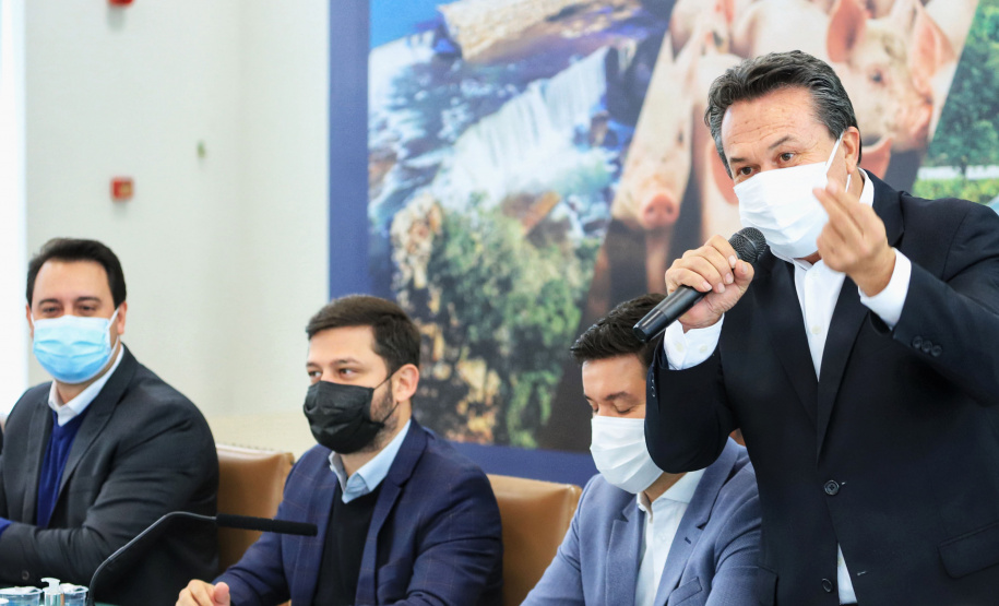 Governador Carlos Massa Ratinho Junior durante solenidade Geração de Energia Limpa - Secretária de Estado do Desenvolvimento Sustentável e do Turismo-SEDEST - Curitiba, 05/07/2021 - Foto: José Fernando Ogura/AEN