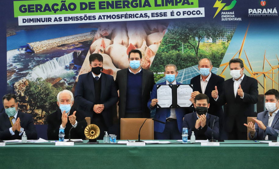 Governador Carlos Massa Ratinho Junior durante solenidade Geração de Energia Limpa - Secretária de Estado do Desenvolvimento Sustentável e do Turismo-SEDEST - Curitiba, 05/07/2021 - Foto: José Fernando Ogura/AEN