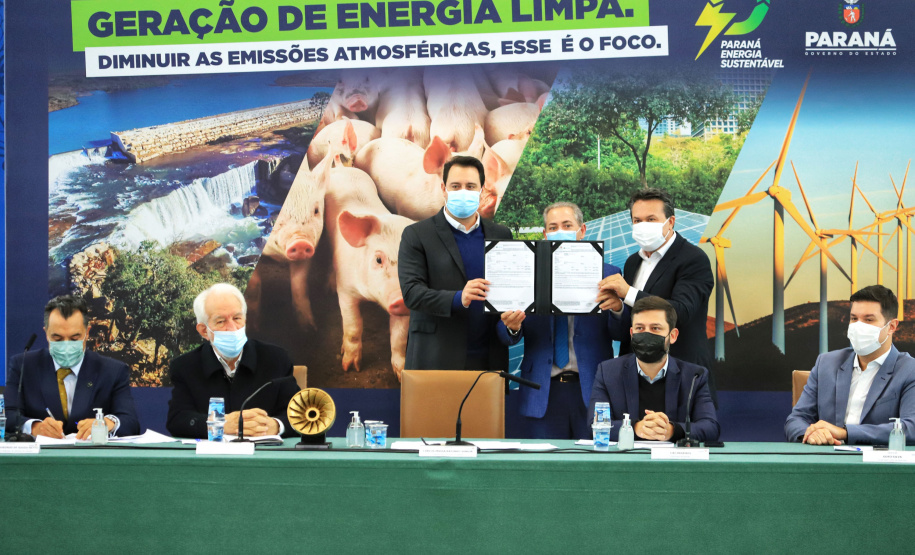 Governador Carlos Massa Ratinho Junior durante solenidade Geração de Energia Limpa - Secretária de Estado do Desenvolvimento Sustentável e do Turismo-SEDEST - Curitiba, 05/07/2021 - Foto: José Fernando Ogura/AEN