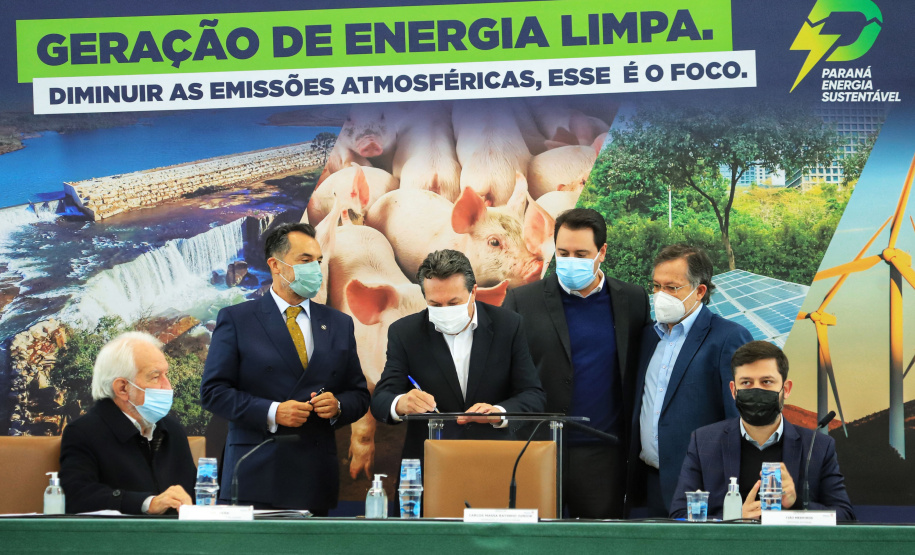 Governador Carlos Massa Ratinho Junior durante solenidade Geração de Energia Limpa - Secretária de Estado do Desenvolvimento Sustentável e do Turismo-SEDEST - Curitiba, 05/07/2021 - Foto: José Fernando Ogura/AEN