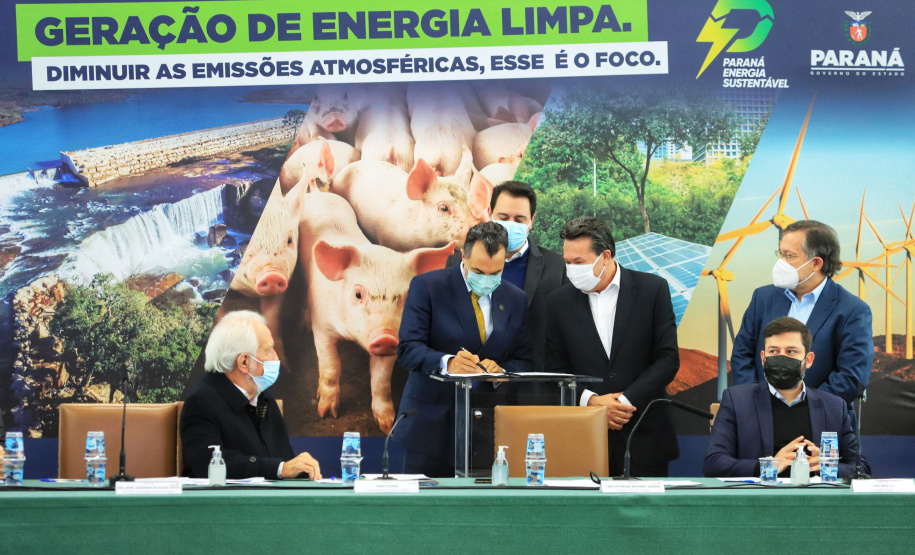 Governador Carlos Massa Ratinho Junior durante solenidade Geração de Energia Limpa - Secretária de Estado do Desenvolvimento Sustentável e do Turismo-SEDEST - Curitiba, 05/07/2021 - Foto: José Fernando Ogura/AEN