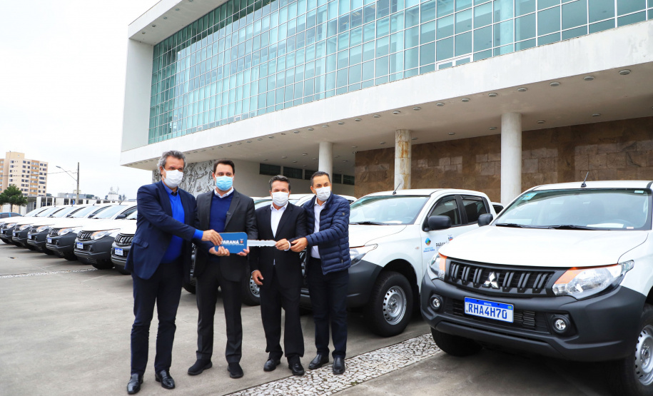 Governador Carlos Massa Ratinho Junior durante solenidade Geração de Energia Limpa - Secretária de Estado do Desenvolvimento Sustentável e do Turismo-SEDEST - Entrega de veículos - Curitiba, 05/07/2021 - Foto: José Fernando Ogura/AEN
