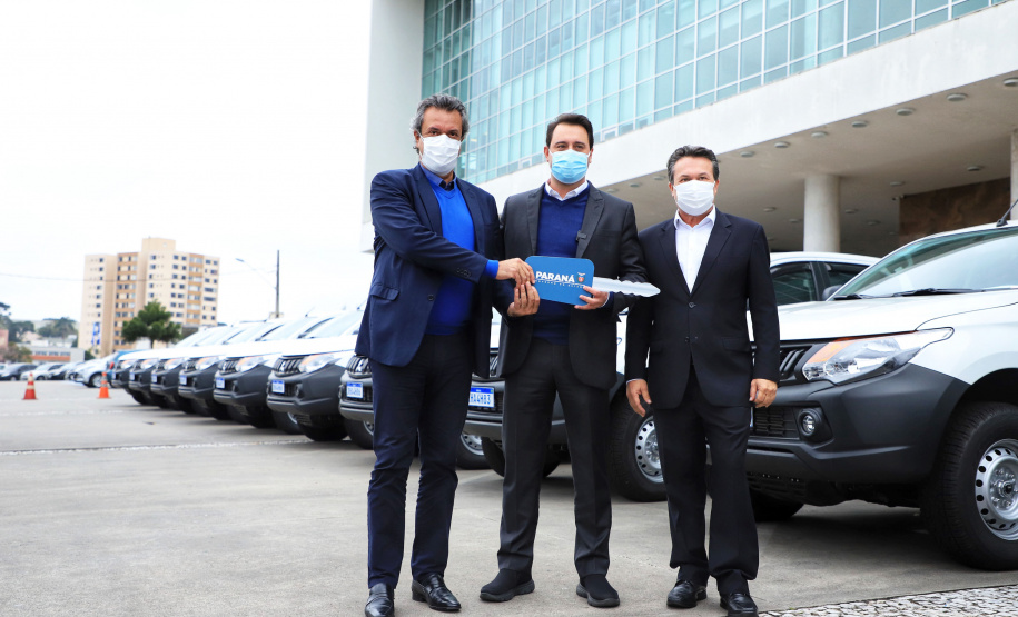 Governador Carlos Massa Ratinho Junior durante solenidade Geração de Energia Limpa - Secretária de Estado do Desenvolvimento Sustentável e do Turismo-SEDEST - Entrega de veículos - Curitiba, 05/07/2021 - Foto: José Fernando Ogura/AEN