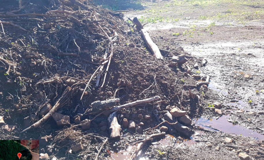 Fiscais do Instituto Água e Terra (IAT) identificaram mais de 100 hectares (ha) de desmatamento na região Centro-Sul do Estado, na última semana. O IAT é um órgão vinculado à Secretaria do Desenvolvimento Sustentável e do Turismo (Sedest). - Curitiba, 05/07/2021 - Foto: SEDEST/IAT