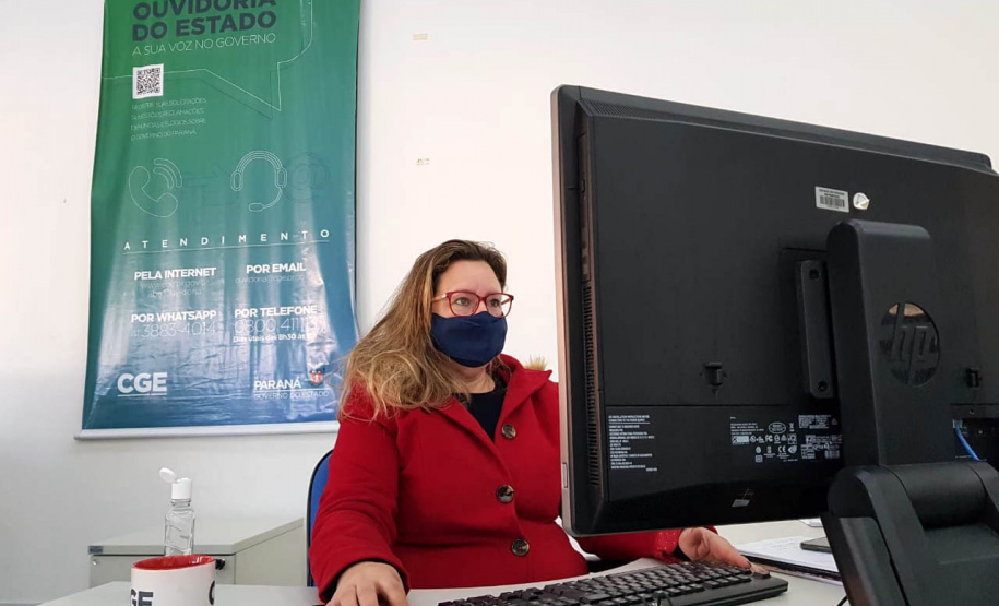 Ouvidoria reduz tempo de atendimento em mais de 80% - Atendimentos aumentaram 63%, de 51.174 para 83.433, enquanto o tempo para resposta reduziu 82%, comparando-se os primeiros semestres de 2021 e 2018  -  Curitiba, 08/07/2021  -  Foto: Divulgação CGE