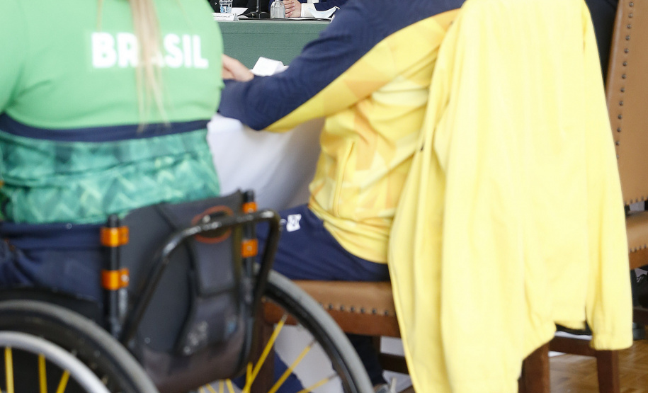 Governador Carlos Massa Ratinho Junior durante solenidade de lançamento nesta quinta-feira (08) no Palácio Iguaçu da campanha Torcida Paraná em Tóquio. O Estado terá a maior delegação de atletas da história do Paraná está na fase final de preparação para os Jogos Olímpicos e Paralímpicos Tóquio-2020 com 35 atletas.  -  Curitiba, 08/07/2021  -  Foto: Jonathan Campos/AEN