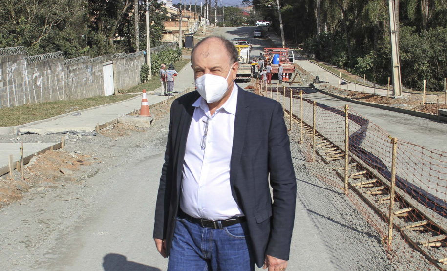 O secretário estadual do Desenvolvimento Urbano e de Obras Públicas, João Carlos Ortega, vistoria obras no município de Fazenda Rio Grande  -  Curitiba, 08/07/2021  -  Foto: Gustavo Pontes