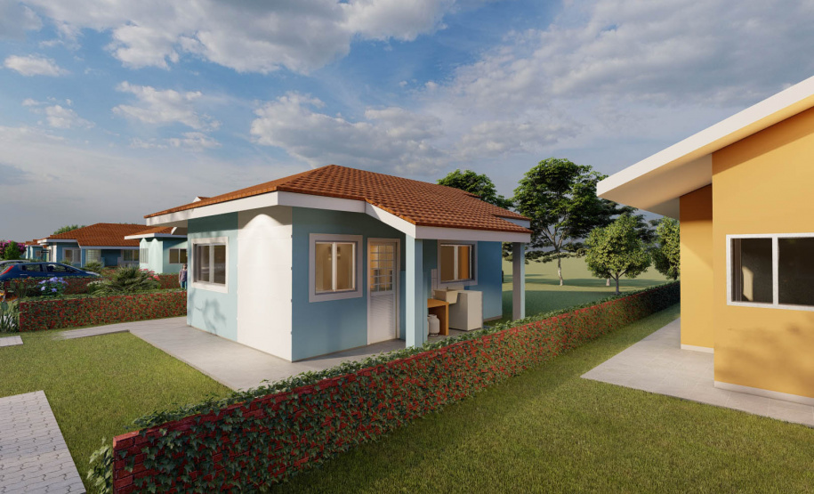 O Governo do Estado autorizou nesta semana o início da construção de 71 casas populares em Jardim Alegre, na região do Vale do Ivaí. As moradias serão financiadas pela Cohapar por meio do programa Casa Fácil Paraná para famílias com renda de um a seis salários mínimos. O empreendimento terá um prazo de execução de 18 meses deverá ser entregue até o fim de 2022. (Imagem: Cohapar)