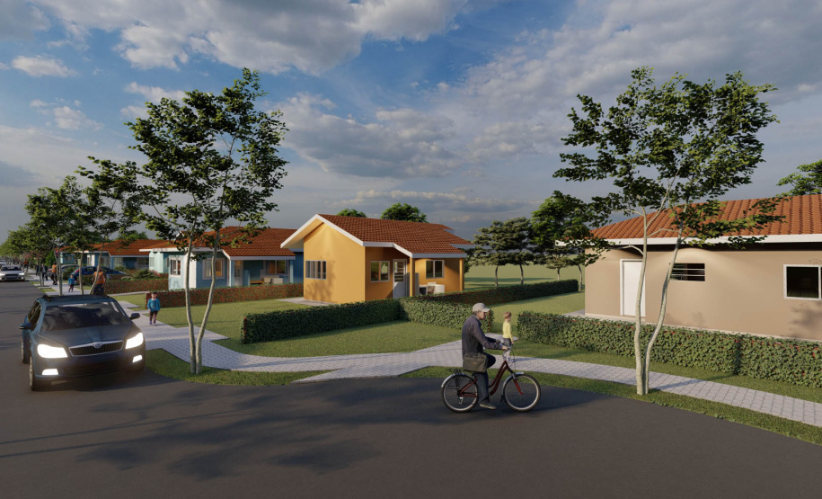 O Governo do Estado autorizou nesta semana o início da construção de 71 casas populares em Jardim Alegre, na região do Vale do Ivaí. As moradias serão financiadas pela Cohapar por meio do programa Casa Fácil Paraná para famílias com renda de um a seis salários mínimos. O empreendimento terá um prazo de execução de 18 meses deverá ser entregue até o fim de 2022. (Imagem: Cohapar)