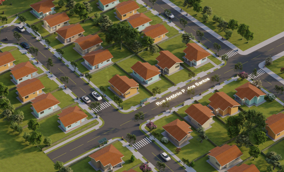 O Governo do Estado autorizou nesta semana o início da construção de 71 casas populares em Jardim Alegre, na região do Vale do Ivaí. As moradias serão financiadas pela Cohapar por meio do programa Casa Fácil Paraná para famílias com renda de um a seis salários mínimos. O empreendimento terá um prazo de execução de 18 meses deverá ser entregue até o fim de 2022. (Imagem: Cohapar)