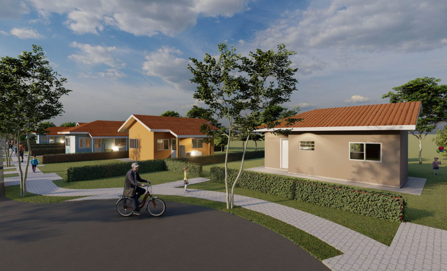 O Governo do Estado autorizou nesta semana o início da construção de 71 casas populares em Jardim Alegre, na região do Vale do Ivaí. As moradias serão financiadas pela Cohapar por meio do programa Casa Fácil Paraná para famílias com renda de um a seis salários mínimos. O empreendimento terá um prazo de execução de 18 meses deverá ser entregue até o fim de 2022. (Imagem: Cohapar)