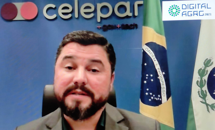 O governador Carlos Massa Ratinho Junior abriu, nesta segunda-feira (12), o Digital Agro 2021. O congresso, promovido pela Cooperativa Agroindustrial Frísia até 15 de julho, é considerado uma das principais feiras de tecnologia e inovação para o agronegócio do Brasil. - Na foto, Leandro Moura, presidente da Celepar (Companhia de Tecnologia da Informação e Comunicação do Paraná) - Curitiba, 12/07/2021 - Foto: Jonathan Campos/AEN