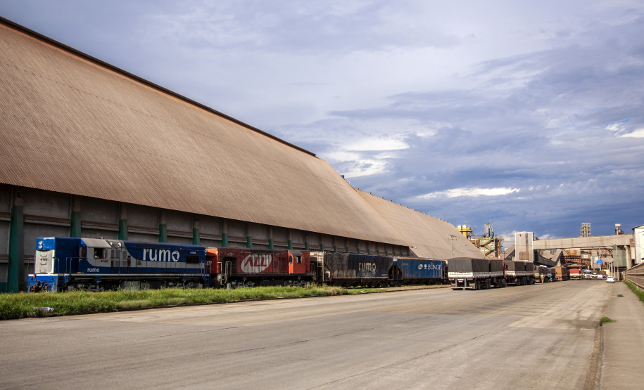 A quantidade de vagões e o volume de cargas movimentadas via ferrovia com origem ou destino ao Porto de Paranaguá aumentaram no primeiro semestre.
Foto: Claudio Neves/Portos do Paraná