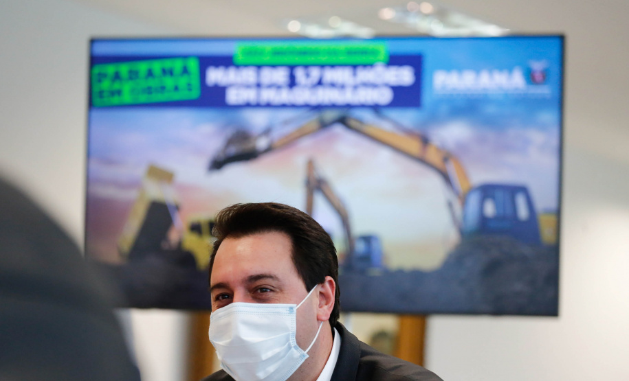 O governador Carlos Massa Ratinho Junior autorizou a liberação de R$ 1.704.800,00 para a compra de novos maquinários para São Jerônimo da Serra - Curitiba, 14/07/2021 - Foto: Jonathan Campos/AEN