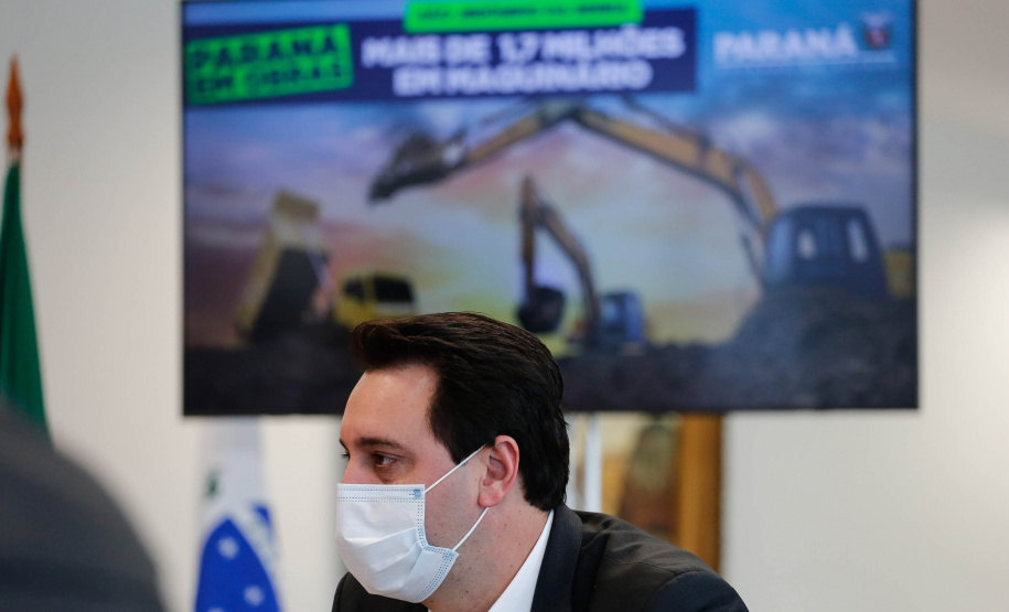 O governador Carlos Massa Ratinho Junior autorizou a liberação de R$ 1.704.800,00 para a compra de novos maquinários para São Jerônimo da Serra - Curitiba, 14/07/2021 - Foto: Jonathan Campos/AEN