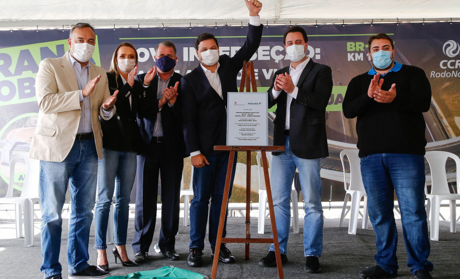 Nova interseção do Jardim Guarany, no km 104 da BR-277, em Campo Largo Foto: Jonathan Campos/AEN