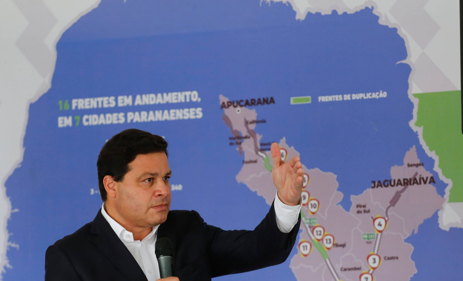 Nova interseção do Jardim Guarany, no km 104 da BR-277, em Campo Largo Foto: Jonathan Campos/AEN