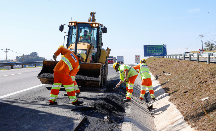 Novo viaduto melhora mobilidade na BR-277 e traz mais segurança a moradores de Campo Largo. A obra foi inaugurada oficialmente nesta quarta-feira (14) pelo governador Carlos Massa Ratinho Junior. - Curitiba, 14/07/2021 - foto: Rodrigo Félix Leal