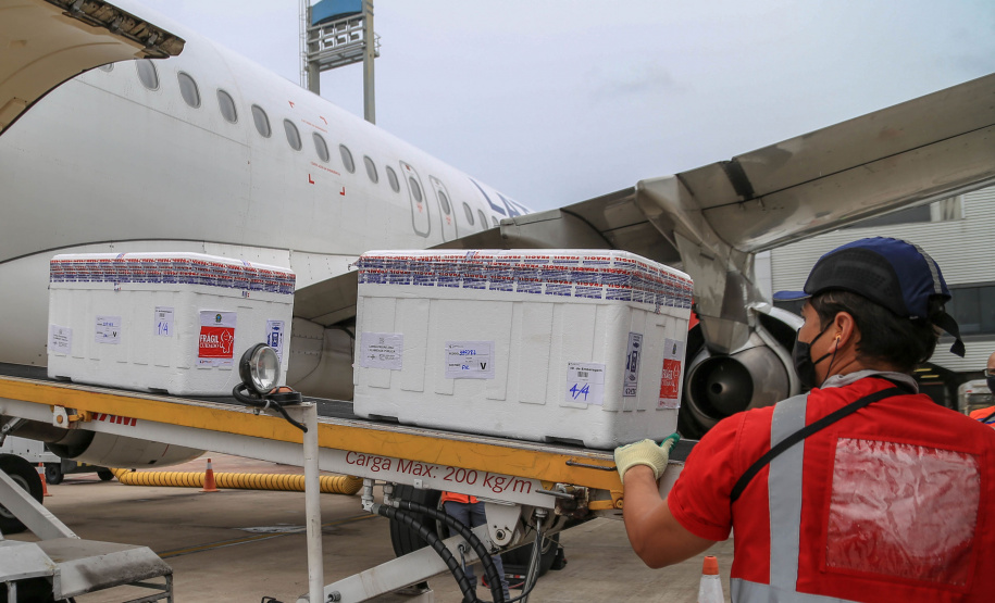 Lote com 235,5 mil vacinas contra a Covid-19 chega ao Paraná nesta quinta-feira
Foto: Valdelino Pontes