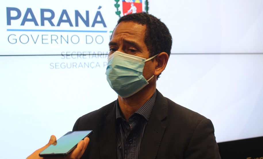 A Secretaria da Segurança Pública do Paraná e a Prefeitura de Guaratuba, litoral do paranaense, vão compartilhar informações gerais e de segurança, conforme o Termo de Cooperação Técnica da Secretaria da Segurança Pública do Paraná (SESP) assinado nesta sexta-feira (16/07). Na foto, o secretário da Segurança Pública do Paraná, Romulo Marinho Soares - Curitiba, 16/07/2021 - Foto: SESP