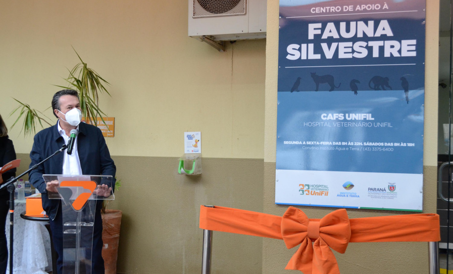 O Hospital Veterinário do Centro Universitário Filadélfia (UniFil), em Londrina, região Norte do Estado, agora é oficialmente um Centro de Apoio à Fauna Silvestre (CAFS). O local presta auxílio ao Instituto Água e Terra (IAT) no recebimento de animais silvestres vítimas de atropelamento, maus-tratos, comércio ilegal, tráfico e cativeiro irregular, que precisam de atendimento veterinário. A inauguração aconteceu nessa sexta-feira (16). - Londrina, 16/07/2021 - Foto: SEDEST/IAT