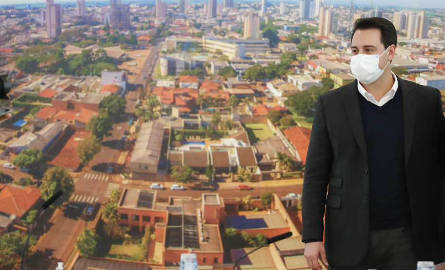 Governador Carlos Massa Ratinho Junior, durante solenidade assinatura de ordem serviços para construção da Cadeia Pública e pavimentação de estradas rurais em Arapongas - Curitiba, 19/07/2021 - Foto: Jonathan Campos/AEN