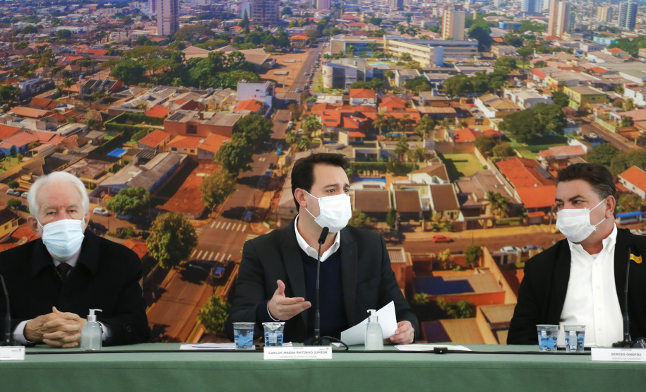Governador Carlos Massa Ratinho Junior, durante solenidade assinatura de ordem serviços para construção da Cadeia Pública e pavimentação de estradas rurais em Arapongas - Curitiba, 19/07/2021 - Foto: Jonathan Campos/AEN