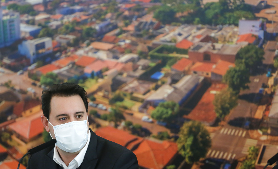 Governador Carlos Massa Ratinho Junior, durante solenidade assinatura de ordem serviços para construção da Cadeia pública e pavimentação de estradas rurais em Arapongas - Curitiba, 19/07/2021 - Foto: Jonathan Campos/AEN